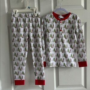 Festive Kids Pajamas with Red Accents Soft